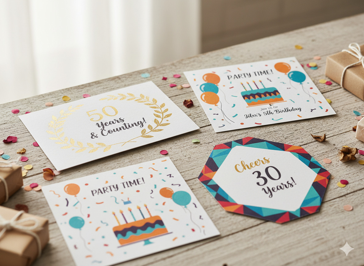 Festliche Einladungskarte für Events